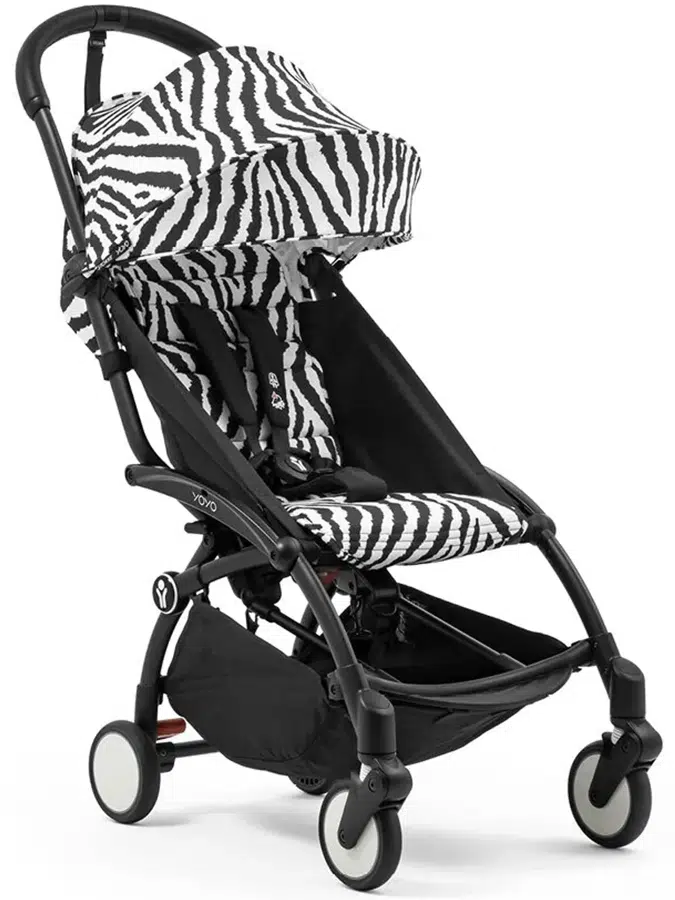 Коляска прогулочная Stokke YOYO3 Зебра (Zebra), рама черная (шасси+текстиль)