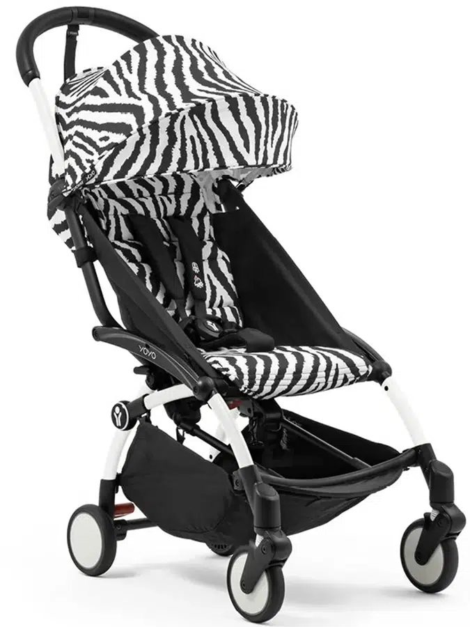 Коляска прогулочная Stokke YOYO3 Зебра (Zebra), рама белая (шасси+текстиль)