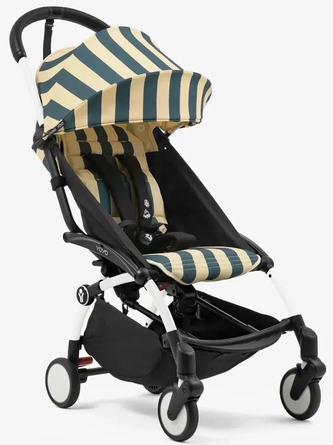 Коляска прогулочная Stokke YOYO3 Ривьера Монако, рама белая (шасси+текстиль)