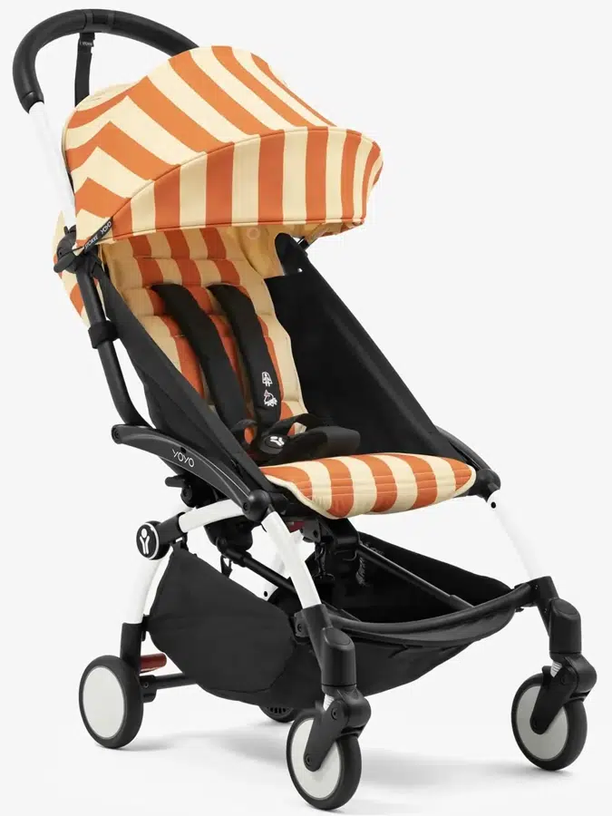 Коляска прогулочная Stokke YOYO3 Ривьера Капри, рама белая (шасси+текстиль)