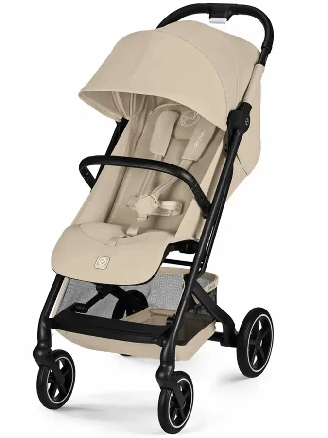 Коляска прогулочная Cybex Beezy 2026, бежевый (almond beige) с дождевиком и бампером