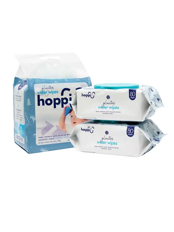 Салфетки Hoppi детские влажные с ледниковой водой 160 шт (80 x 2) HB-010