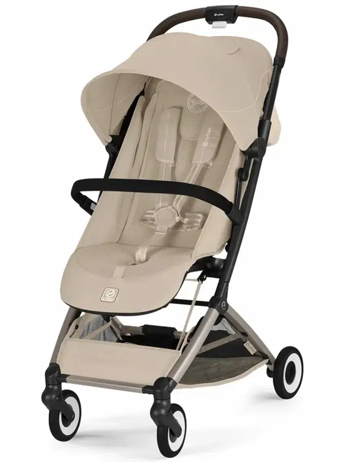 Коляска прогулочная Cybex Orfeo TPE, бежевый (almond beige) с дождевиком и бампером