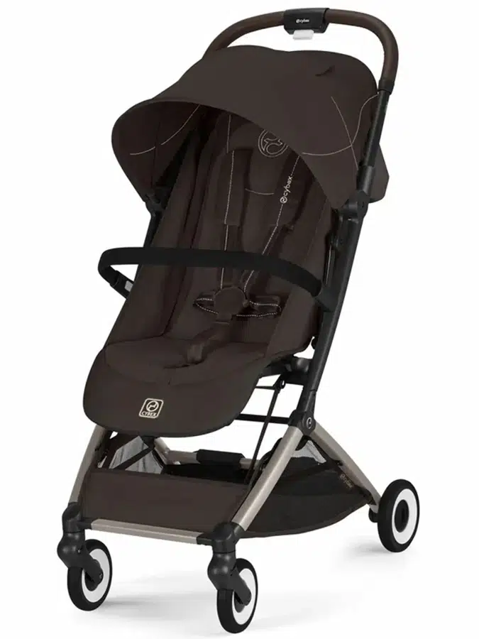 Коляска прогулочная Cybex Orfeo 2026 TPE, коричневый (chocolate brown) с дождевиком и бампером