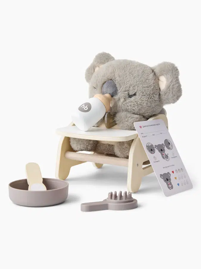 Игрушка интерактивная Happy Baby коала KOALLY «КОАЛИ» серый (warm grey) 332017