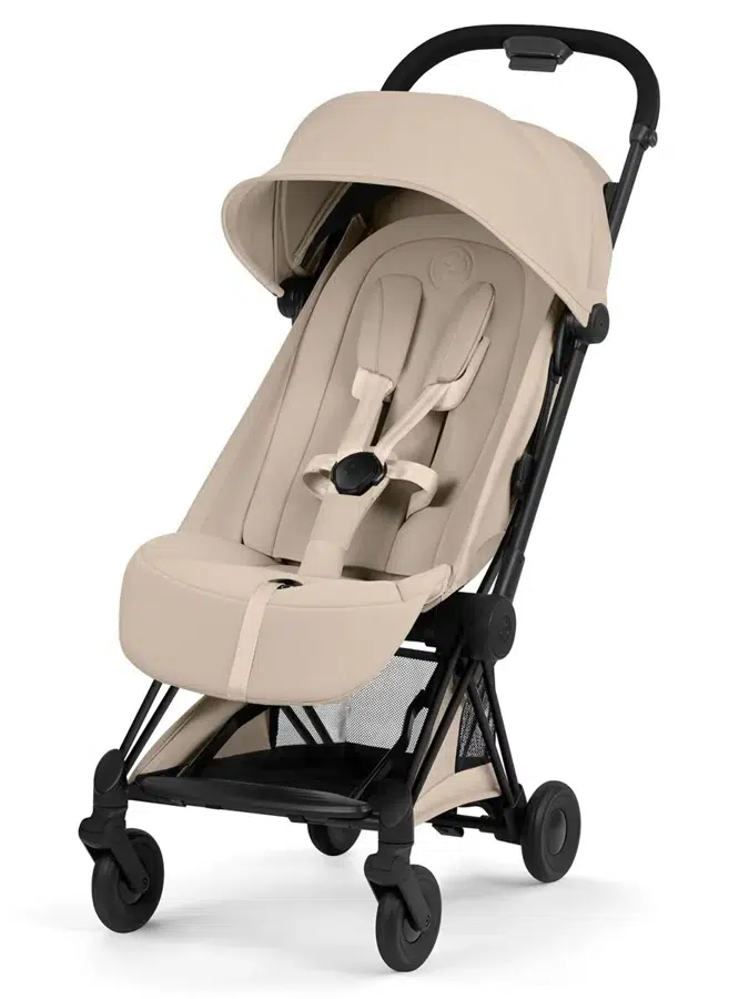Коляска прогулочная Cybex Coya Style 2026, бежевый, шасси черный (cozy beige/BLK), с дождевиком