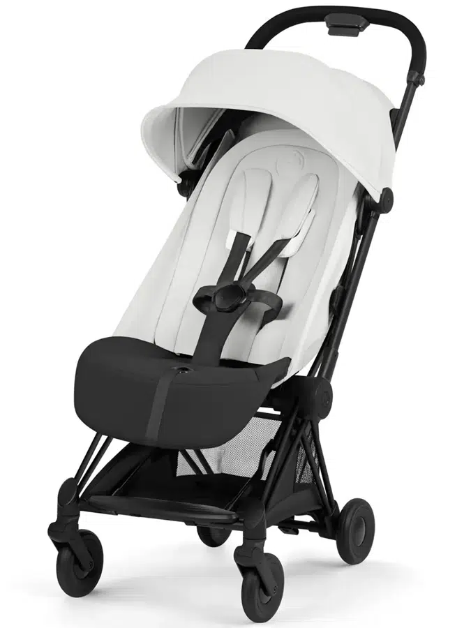 Коляска прогулочная Cybex Coya Style 2026, белый, шасси черный (off white/BLK), с дождевиком