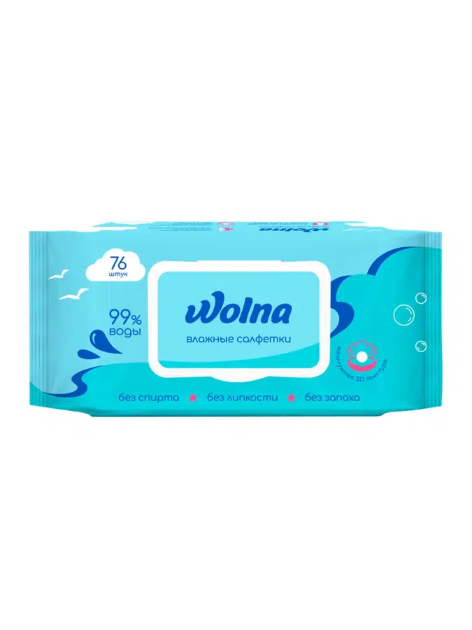 Салфетки влажные Wolna 76 шт WL02W76