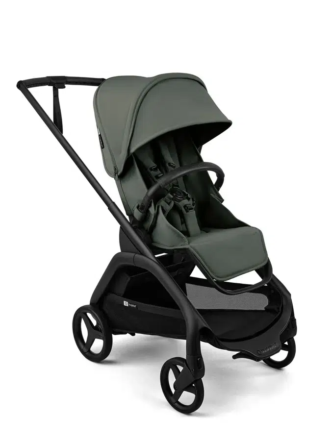 Коляска прогулочная Bugaboo Dragonfly Plus Черный/Зеленый (Black/Forest Green), реверсивный блок, компактная