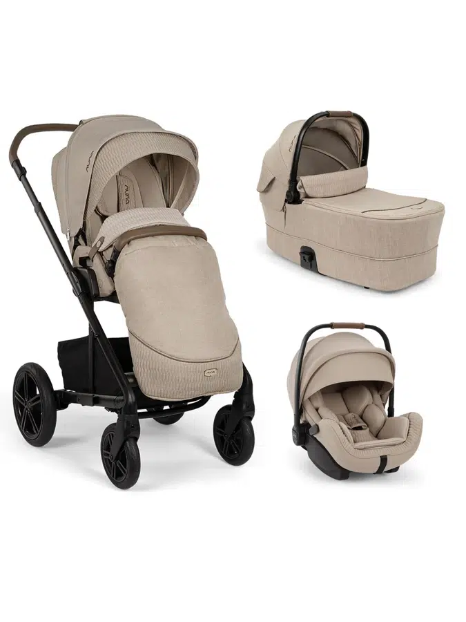 Коляска 3 в 1 Nuna MIXX NEXT, Бежевый (Cosmopolitan), с автолюлькой ARRA FLEX Cosmopolitan, лимитированная серия