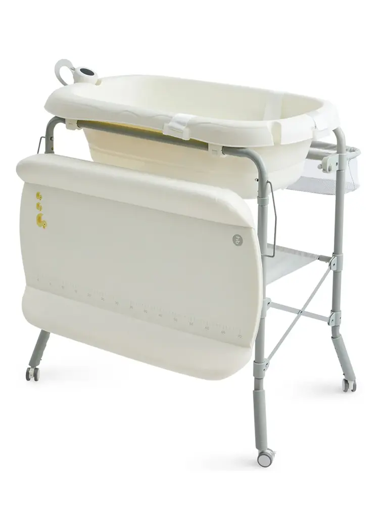 Стол Happy Baby пеленальный с ванночкой серо-белый (grey white) 91053