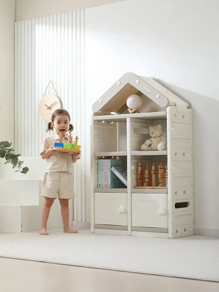 Стеллаж UNIX Kids для игрушек House Серый (Grey) PSTHOUSE2GY