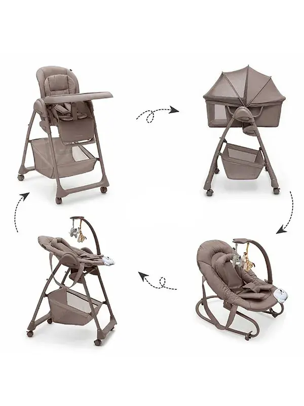 Стульчик для кормления Agex 4 в 1 Seat’n Sleep Коричневый (Truffle Brown) ASS734