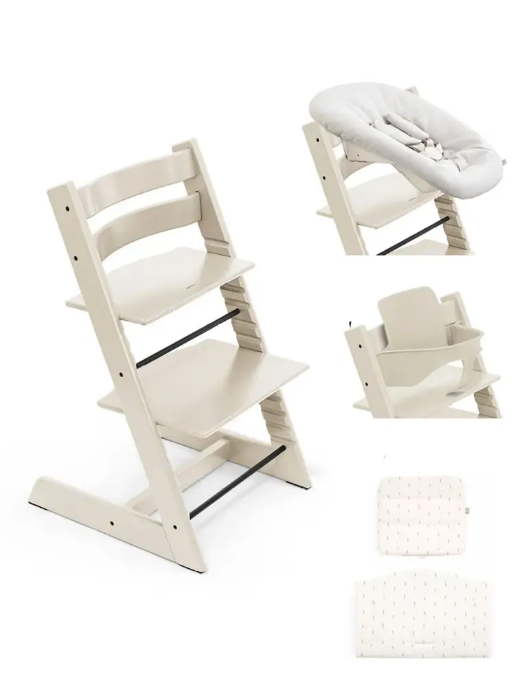 Стул Stokke Tripp Trapp Ваниль(Vanilla White)100142,Сид-е 0+ Ваниль(Vanilla)526105,Сид-е 6+ Ваниль(Vanilla White)650011,Подуш.Крем (Wheat Cream)690007