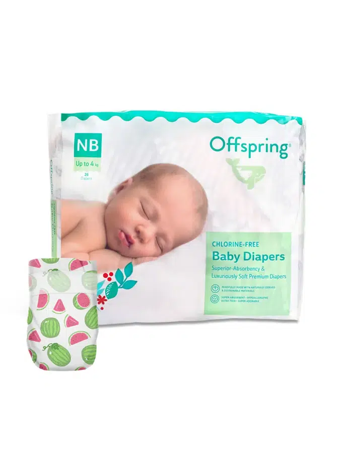 Подгузники Offspring NB 2-4 кг Арбузы 26 шт OF01NB26WML