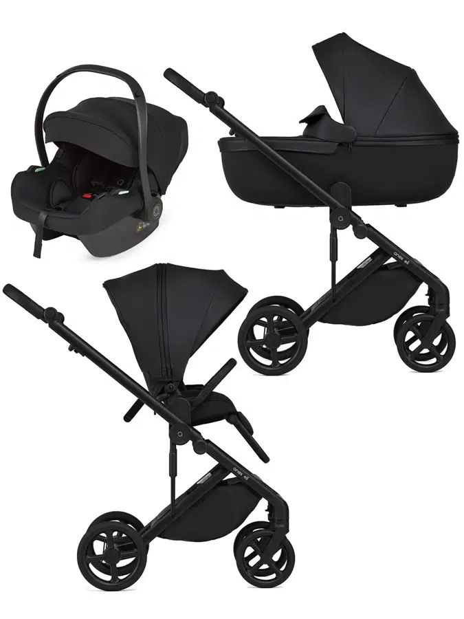 Коляска 3 в 1 ANEX Eli, черный (midnight) с креслом Avionaut Cosmo (black)