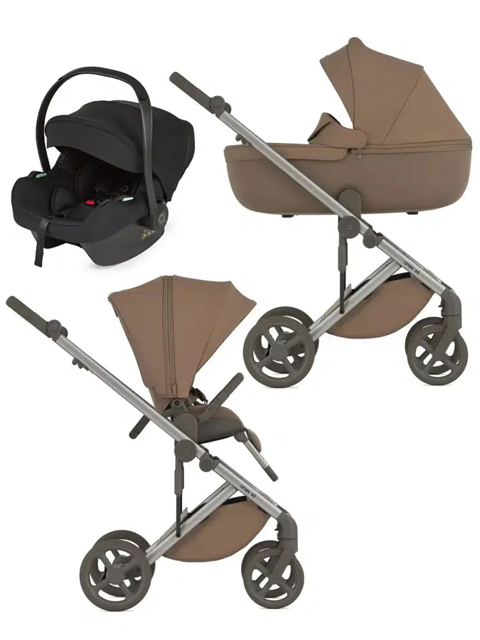 Коляска 3 в 1 ANEX Eli, древесный (woody) с креслом Avionaut Cosmo (black)