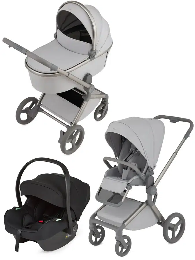Коляска 3 в 1 ANEX Flo, светло-серый (frossy) с креслом Avionaut Cosmo (black)