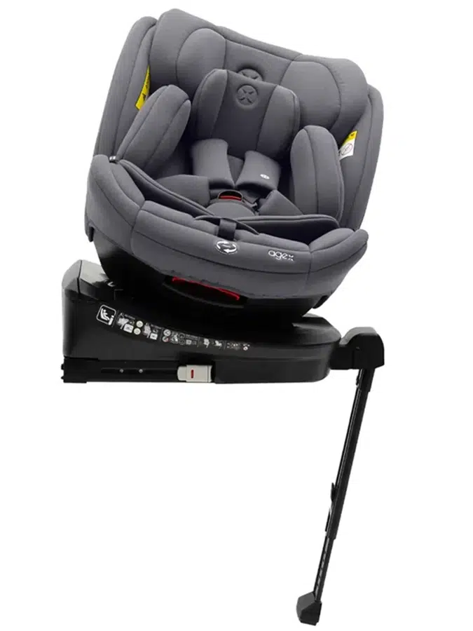 Автокресло 0+/1/2/3 Agex Comfort i-Fix 360 нов, серый (grey)