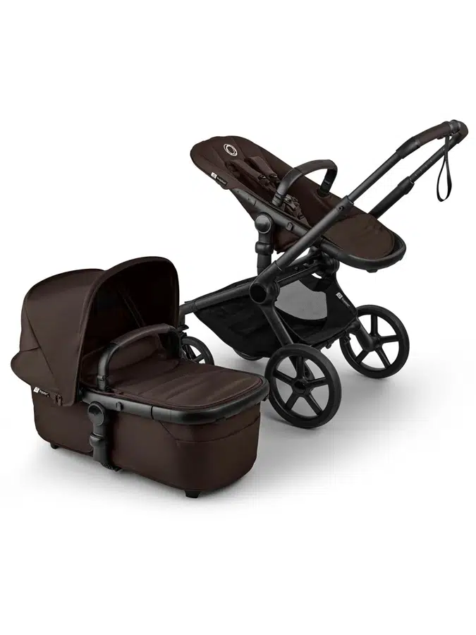 Коляска 2в1 Bugaboo Fox 5 Renew complete, черный/коричневый (black/cocoa-brown -cocoa-brown)